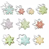 10 Stück Schneeflocke Ausstechformen Weihnachten Set, Edelstahl Weihnachtsausstecher,SchneeflockeKeksausstecher, Plätzchenausstecher Weihnachten für Tortendeko Kekse Backen