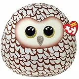 TY Whoolie Owl Squish a Boo 10 Inches - Squishy Beanies for Kids, Baby Soft Plush Toys - Collectible Cuddly Stuffed Teddy