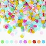 JIYIN 50g Konfetti Bunt, 1.5cm Konfetti Geburtstag für Hochzeit, Geburtstag Baby Shower Abschlussfeier Zeremonie Party Dekorationen