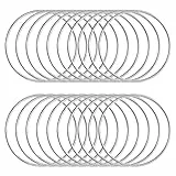 KALIONE Metallringe zum Basteln 20 Stück 8cm Silber Metallringe Metall Ringe Deko für Traumfänger Ring, Makramee Ring, Wickeltechnik, Floristik,Hochzeitskranz,Hoops