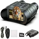 Nachtsichtgerät 4K 112MP mit 12X Digitalzoom, 5000mAh Akku, Nachtsichtgerät Jagd mit IR-Nachtsicht bis 450 m, 64GB TF-Karte – Für Camping, Sicherheit & Wildtierbeobachtung