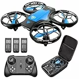 4DRC Mini Drohne für Kinder Handbetriebener RC Quadcopter mit 3 Batterien Längere Flugzeit, Höhenhaltung, Headless-Modus, Throwing GO, 3D Flip und 3 Geschwindigkeitsmodi Flugzeug für Anfänger, Blau