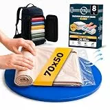FiRiO Vakuumbeutel Reise zum Rollen I 8 STÜCK I Größe L: 70x50cm I Vakuumbeutel für Kleidung Reise I Vacuum Bags for Clothing Travel I Kompressionsbeutel ohne Ventil für Koffer & Rucksack
