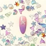 BRTNUP 100 Stück Harz Tiere Miniatur,Mini Figuren Meerestiere für Aquarium Dekoration,Miniaturgarten & Fairy Garten,Mini Figuren Set für Nageldesign DIY Hobby-Bastler (Leuchtet im Dunkeln)