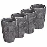 BUTLERS Set 6x Latte Macchiato Tassen 330ml aus Porzellan -BERGAMO- Tee- und Kaffeebecher | Cappuccino Kaffee Tassen in Boho Vintage Landhaus Stil | Spülmaschinen- und mikrowellenfest