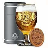 CROWNLY CRYSTAL® Personalisierte Geschenke Männer Bierglas Mit Gravur Adventskalender für Männer Lustige Geschenke für Geschenk für Freund für Geburtstag (M)