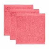 Möve Superwuschel Seiftuch 30 x 30 cm aus 100% Baumwolle, Coral 3er Set