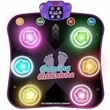 Hot Bee Leuchtend Tanzmatte für Kinder ab 3-10 Jahre Mädchen, Spielzeug ab 3-12 Jahre Mädchen, Mädchen Geschenke 3-12 Jahre, Musik Matte mit 6 Leuchtenden Pfeilen, Bluetooth, 5 Modi