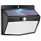 Peasur Solarlampen für Außen mit Bewegungsmelder,138 LED Solarlampe Außen 180° Superhelle Solarleuchte mit Bewegungsmelder Sicherheitswandleuchte 3 Modi IP65 Wasserdichte Wandleuchte Garten