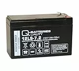 Q-Batteries 12LS-7.2 F1 12V 7,2Ah Blei-Vlies-Akku AGM VRLA mit VDs