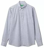 United Colors of Benetton Herren Camicia 52mcuq04b Hemd, Weiß, M