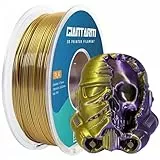 GIANTARM Silk PLA Filament 1,75 mm (±0,02 mm) für 3D-Drucker, 1 Rolle vakuumverpackt, PLA Silky Dual Color Filament 1 kg, Seiden zweifarbig Gold + Lila