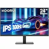 KOORUI E2411F 23.8 Zoll Bildschirm,Full HD Monitor 1920x1080,100Hz PC Monitor,IPS Eye Care,HDMI&VGA,VESA 100 x 100 mm