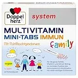 Doppelherz system MULTIVITAMIN MINI-TABS family – Nährstoffe für die ganze Familie – Vitamin C und Zink für das Immunsystem – 20 Portionsbeutel
