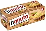 Hanuta Haselnuss-Schnitten – knusprige Waffeln mit zarter Haselnusscreme – Snack für zwischendurch, zum Teilen und Genießen – 1 Großpackung, 10 Stück (220 g)