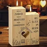 KAAYEE Einzugsgeschenke Wohnung, Kerzenständer Einweihungsgeschenk Geschenk zum Einzug ins Haus, Viel Glück im Neuen Zuhause, Richtfest Geschenk für Freundin Frauen Nachbarn (Einweihungsgeschenk)
