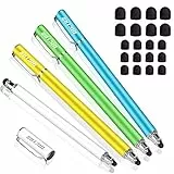 Metro 2 in 1 Premium Eingabestift Touchstift Stylus mit 20 X Ersatzspitzen f¨¹r Samsung Galaxy Smartphones und Tablets (Gelb/Gr¨¹n/Blau/Wei?)
