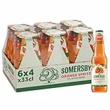 Somersby Orange Spritz Cider 0,33 l Flasche, 24 Glasflaschen fruchtiger Cider mit bittersüßem Orangen-Geschmack mit 4,5 Prozent Volumen ohne künstliche Farb- und Aromastoffe (24 x 0,33 l)