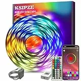 KSIPZE Led Strip RGB LED Streifen mit Fernbedienung Bluetooth Musik Sync Timer-Einstellung Dimmbar Farbwechsel Led