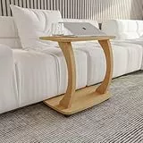 sugodesign Beistelltisch Couch, mit Rollen, Laptoptisch für Couch, Kleiner Wohnzimmertisch, Sofatisch in stylischer Natur Eiche-Optik, Kleiner Couchtisch fürs Wohnzimmer, Side Table, Arasta
