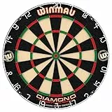 WINMAU Diamond Plus Dartscheibe Steeldart– Professionelles Dartboard aus Borsten mit Offiziellen Turnierspezifikationen – Unterstützt von der PDC - Profi Dart-Zubehör