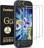 ivoler 3 Stücke Panzerglas für Nintendo Switch 2 Model 2025, Schutzfolie Folie Displayschutzfolie für Nintendo Switch [Anti Kratzer][Bläschenfrei][HD Clear]