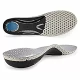 riemot Orthopädische Einlegesohlen Für Herren Hohe Fußstütze Fersensporn Einlagen Komfort Schuheinlagen für Plattfüße,Plantarfasziitis,Fußschmerz Grau Gr.45
