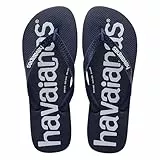 Havaianas - Top Logomania, Bequeme, Robuste und Leichte Badelatschen, Sohle mit Großem Logo, Unisex Erwachsene