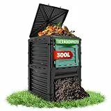 2X Oramics Thermokomposter 300L - Schnellkomposter für Garten & Terrasse - Wetterfest & robust - Leichte Montage ohne Werkzeug - Komposter für Küchen- & Gartenabfälle - Nachhaltiger Kompostbehälter