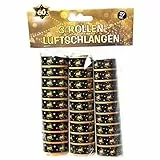 Udo Schmidt 13008 - Luftschlangen aus Papier 3 Rollen je 9 Stück - schwarz / gold - Zahl: 60 Geburtstag