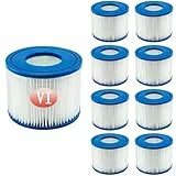 Denkmsd Filterkartuschen VI für Bestway Pool Filter, Filter Cartridge VI für Miami, Vegas, Monaco, Ersatzfilter für Bestway Spa 58323 (8 Stück)