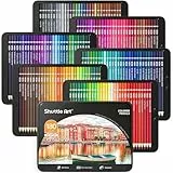 Shuttle Art 180 Buntstifte, professionelles Buntstifte-Set auf Weichwachsbasis mit 4 Spitzern, dicker Stiftkern,perfekte Wahl für Künstler, Kinder und Erwachsene zum Färben