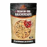 grillart® XL Premium Räucherchips Kirsche für das besondere Raucharoma - sehr rauchaktives Räucherholz/Holzhackschnitzel - Natürliches Alpenholz- 750g