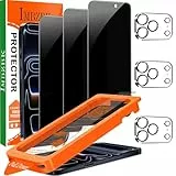 IMBZBK für iPhone 17 Pro für Panzerglas Sichtschutz, Auto-Installation, mit Kameraschutz, Anti Spy 9H+ Härte Privacy Schutzfolie, Militärstandard Schutz Folie, Anti-Kratzer, 3+3 Stück