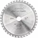 metabo Kreissägeblatt 165 x 20 mm Z40 - Sägeblatt für Stahl und Sandwichplatten, präziser Kaltschnitt in Metall, vibrationsarmer Schnitt dank dünnem Stammblatt, gratarm für Bleche und Stahlprofile