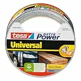 tesa extra Power Universal Gewebeband - Gewebeverstärktes Ductape zum Reparieren, Befestigen, Bündeln, Verstärken oder Abdichten - Grau - 10 m x 50 mm
