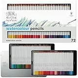 Winsor & Newton 2090007 Studio Collection Aquarellstifte im Set - 72 lebendige Farben im Metallkasten, bruchsicher, weiche Farbabgabe, Malstifte für Erwachsene & Künstler