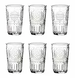 Bormioli Rocco – Romantic – Gläser im 6er-Set – 30,5 cl – aus durchsichtigem Glas – 8 x 8 x 12,5 cm