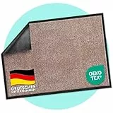 casa pura Schmutzfangmatte Rhine, Fußmatte, Türmatte für Eingangsbereich, Fußabtreter, Türvorleger, Sauberlaufmatte (120x180 cm, Beige-Rosé)