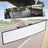 JOYTUTUS Auto Rückspiegel, Universal Auto Panorama Rückspiegel, Auto Innenspiegel zum Aufstecken, Weitwinkel Spiegel für Autos, SUVs, Lkw, Pkw(300 x 78 mm)