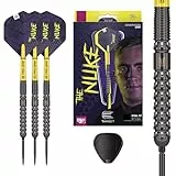 Target Darts Luke Littler G1 Steel Tip Swiss Point Darts, 90% Tungsten Dart, 22G | Steel Tip Dart der Generation 1, Player Edition Swiss Points Dart-Sets mit Werkzeug, Pro Grip Shafts und No.2 Flights