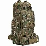 Kabxhueo 80L - 100 L Taktischer Rucksack mit Regenhülle 2 in 1 Militär Rucksäcke Herren mit Hüfttasche Großer Wanderrucksack & Trekkingrucksack für Camping, Wandern, Outdoor Reisen