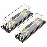 X AUTOHAUX Auto-Audio-Sicherung, 60 A, ANL-Sicherung, mit integriertem Halter, Schwarz, 2 Stück