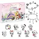 Schmuck Adventskalender 2025 Mädchen Kinder - Karikatur Charm Armband Kit 24 Tage Weihnachtskalender Geschenk für Frauen Damen Teenager mit Charm Armbänder Halloween Geburtstags Geschenk B