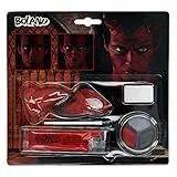 Boland 45082 - Schminkset Teufel, mehrteiliges Make-Up Set für Karneval oder Halloween, Schminke für Faschingskostüme