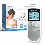 prorelax TENS/EMS Trio | Elektrostimulationsgerät | 3 Therapien - TENS, EMS, FITNESS | Zur Entspannung, zum Muskelaufbau, zur Schmerzlinderung | 50 Programme | 16 Intensitätsstufen
