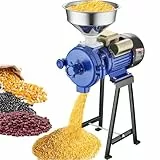 VEVOR elektrische Getreidemühle Gewürzmühlen 3 kW, kommerzielle Maismühle mit Trichter, Pulvermaschine mit einstellbarer Stärke, Hochleistungs-Futtermehl-Müslimühle, Weizenmühle, Trockenmühle