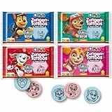 Küchle PawPatrol Zungentattoos im 4er Set 4x11g, vegane Süßigkeit, Tutti-Frutti & Erdbeer Geschmack, rot & blau, mit Skye, Chase, Zuma & Marshall von Paw Patrol, fruchtige Leckereien