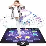 Gleamkid Tanzmatte Für Kinder, LED Licht-Tanzpad Mit 8 Tasten, Integrierter Musik, Bluetooth, 8 Modi, Kinder Von 3-12
