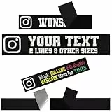 Instagram Klettpatch personalisieren - Patch personalisiert mit Klettverschluss - Aufnäher mit Klett individuelle Namensschilder - Klett Patch selbst gestalten - 125x25mm